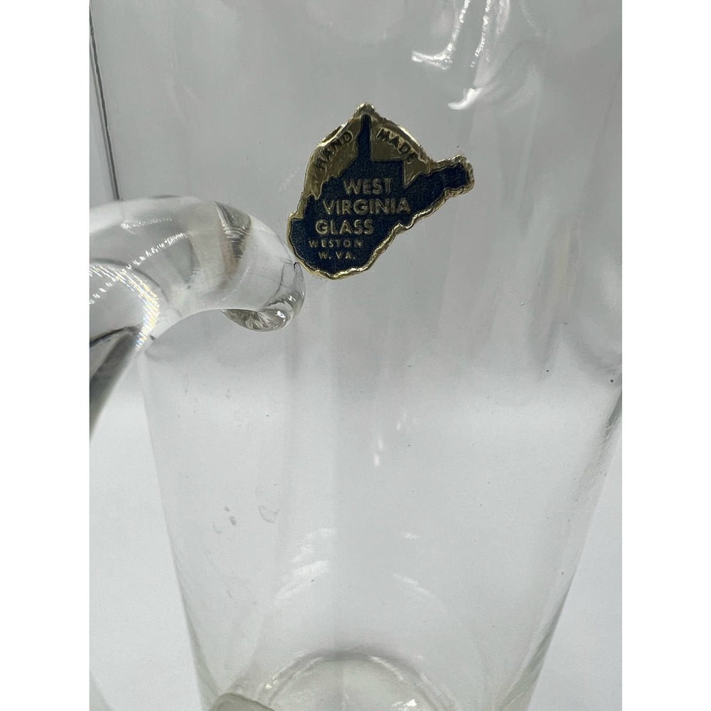 Vintage Morgantown Glass NORMANDIE Smoke Gray 10" Cocktail Pitcher - Picture 8 of 8